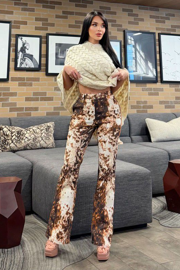 Pantalón beige y café 50/30%