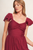 Vestido vino drapeado