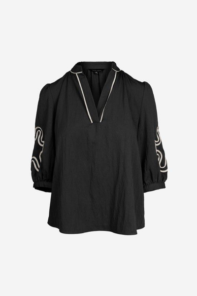 Blusa negra manga 3/4