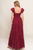 Vestido vino drapeado
