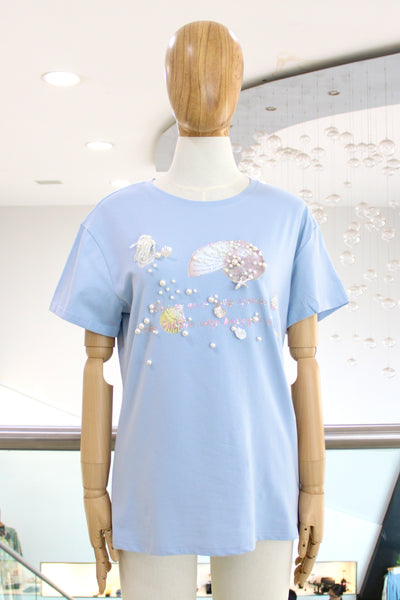 T-shirt baby blue conchitas