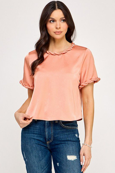 Blusa satín melón