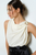 Blusa ivory drapeada