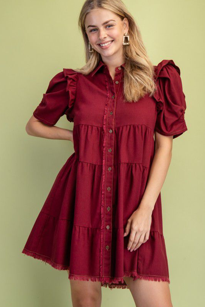 Vestido batita vino