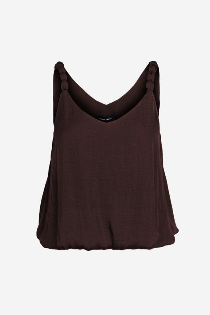 Blusa marrón de tirantes