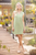 Vestido bordado verde