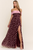 Vestido polka dots café y rosa