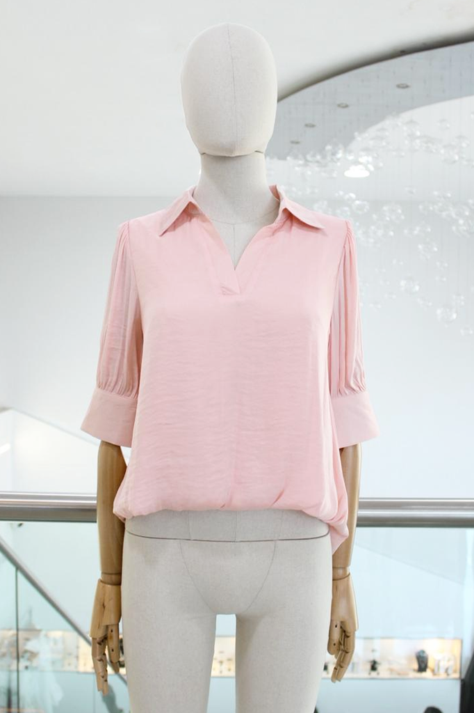Blusa rosa claro