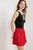 Falda short roja