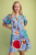 Vestido azul estampado