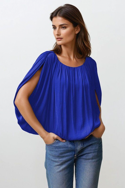 Blusa globo azul royal