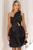 Vestido negro flor maxi