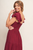 Vestido vino drapeado