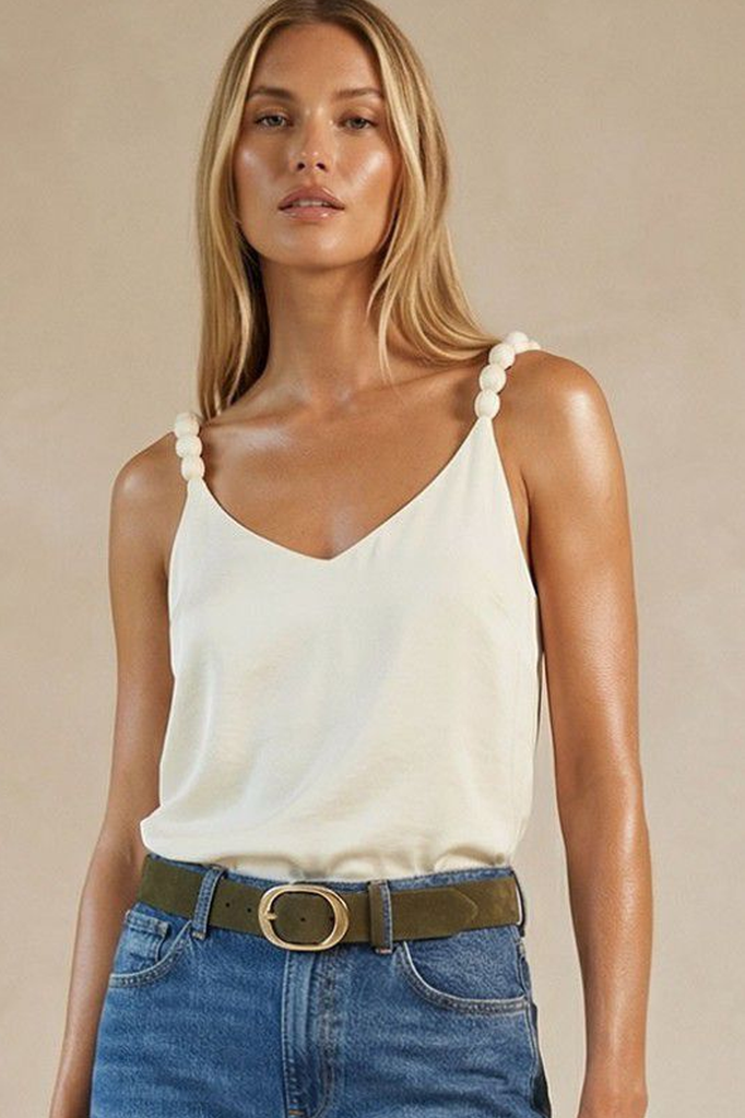 Blusa tirantes hueso