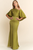 Vestido satín verde