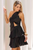 Vestido negro flor maxi