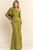 Vestido satín verde