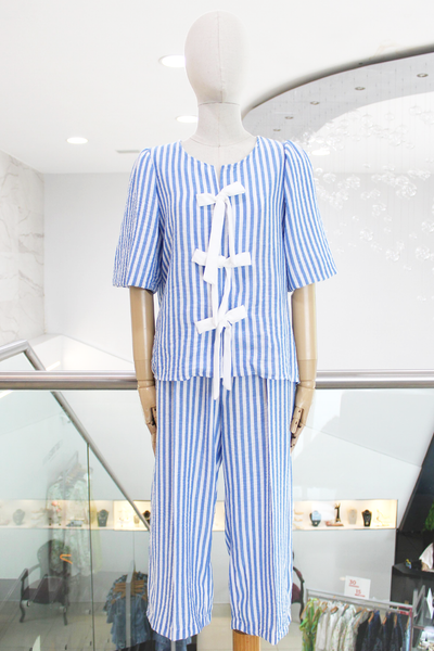 Conjunto rayas azules
