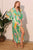 Vestido largo print verde