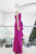 Vestido tafeta magenta