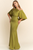 Vestido satín verde