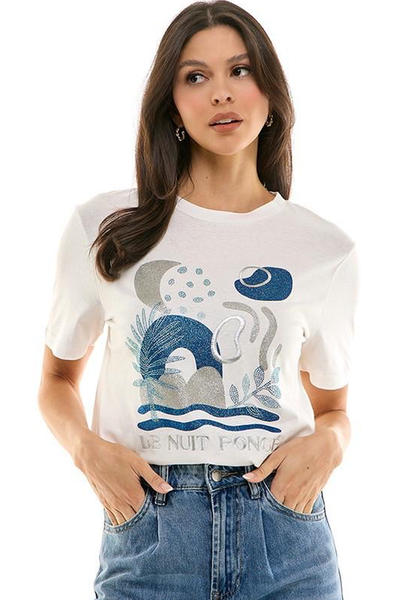 T-shirt print abstracto