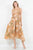 Vestido café claro floral