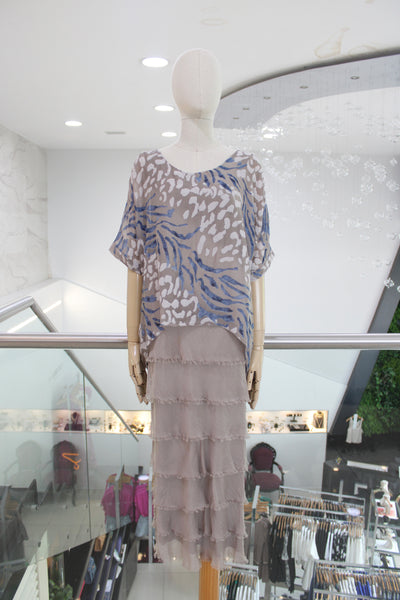 Vestido seda animal print