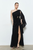 Vestido a un hombro negro
