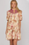 Vestido print floral rosa