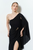 Vestido a un hombro negro