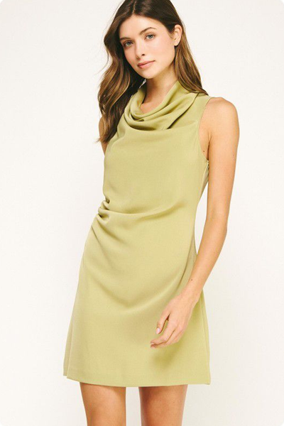 Vestido corto verde pistache