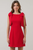 Vestido corto rojo con moño