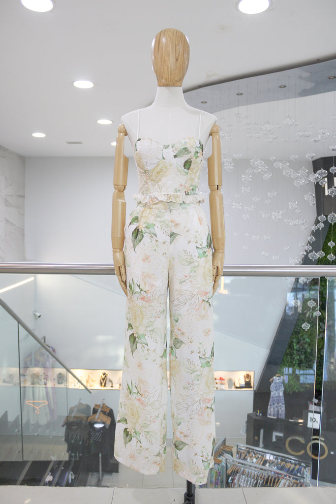 Conjunto ivory y verde