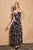 Vestido strapless morado