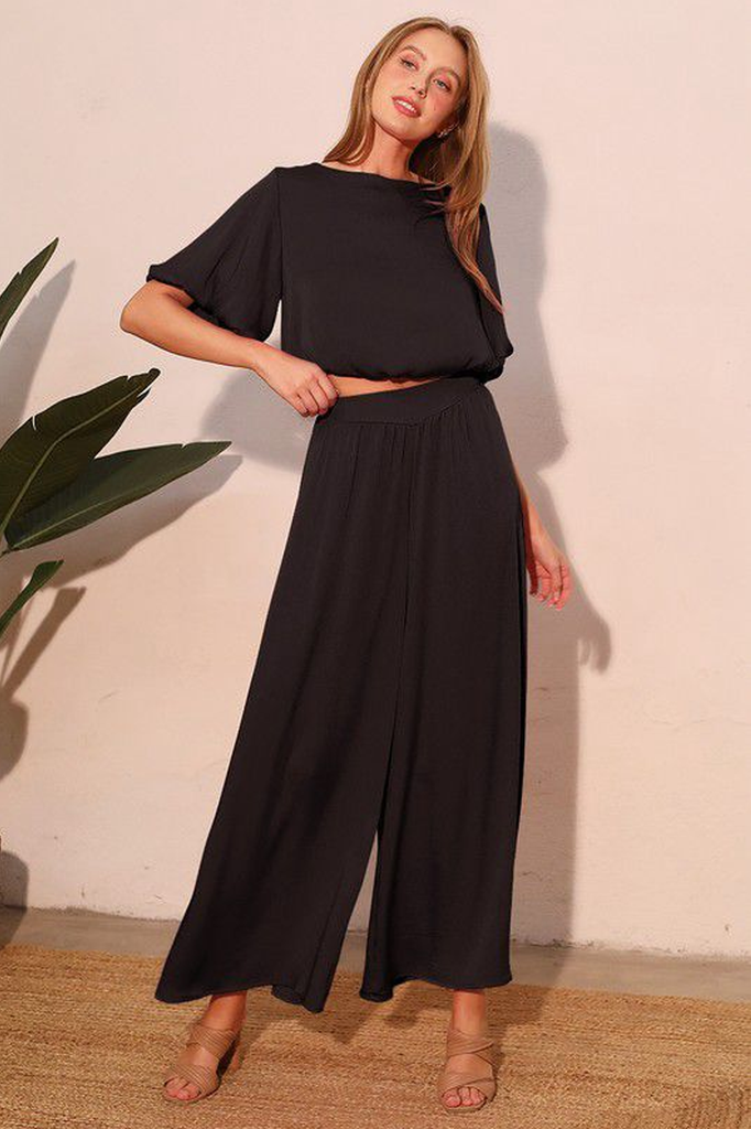 Pantalón fluido negro