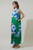 Vestido verde flores