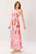 Vestido strapless palmeras