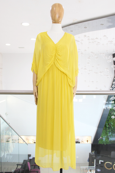 Vestido seda amarillo