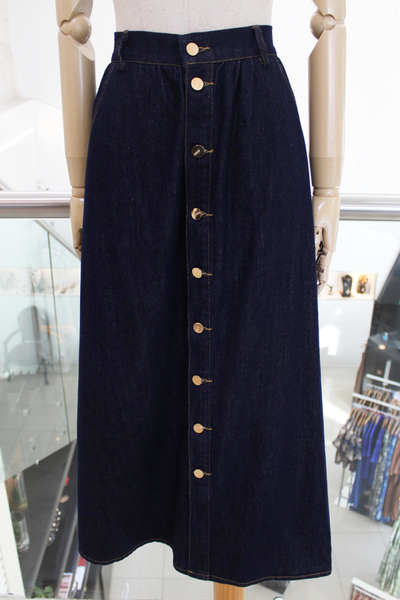 Falda larga denim