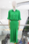 Vestido midi camisero verde
