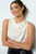 Blusa ivory drapeada