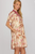 Vestido print floral rosa