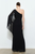 Vestido a un hombro negro