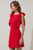 Vestido corto rojo con moño