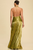 Vestido halter verde metálico
