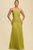 Vestido strapless verde pistacho