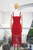 Vestido guipur vino