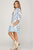 Vestido print hojas azul