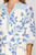 Vestido print hojas azul